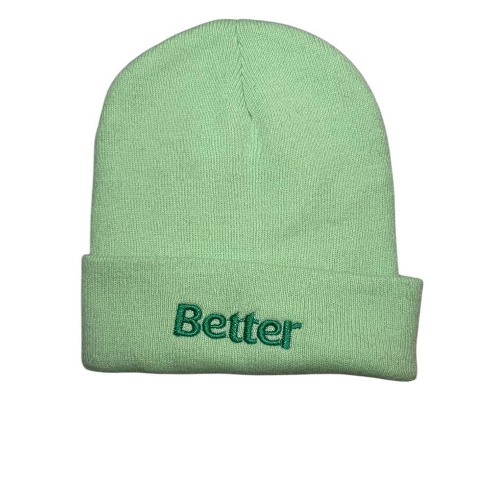 Mint Green Beanie with Embroidered‎ Logo